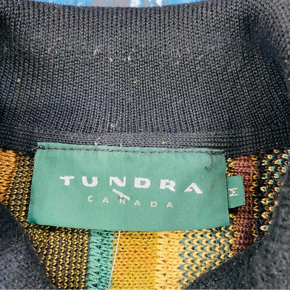 Vintage Tundra collared Coogi style 3D knitted sweater size M - Picture 6 of 7